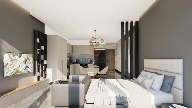 Studio de 46 m² à Vendre dans Résidence de Luxe à İskele Long Beach – Opportunité d’Investissement avec Vue Unique sur la Méditerranée