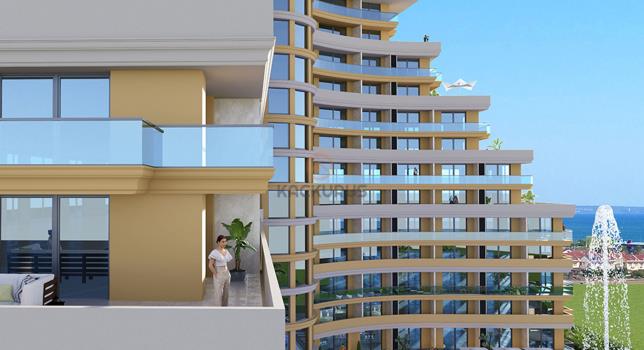 Vita Mediterranea di Lusso con Appartamenti 48 m² 1+1 e Monolocali a İskele Long Beach