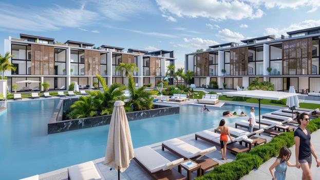 Luksusowy apartament na sprzedaż blisko morza - Iskele Long Beach