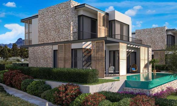 位于吉尔尼奥赞科伊、拥有土耳其房产证的现代豪华别墅项目，坐落于自然之中